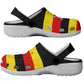 African Proud Uganda Flag Clogs Shoes - African Pride