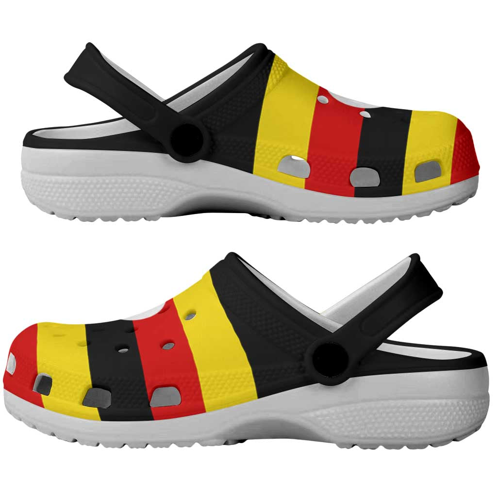 African Proud Uganda Flag Clogs Shoes - African Pride