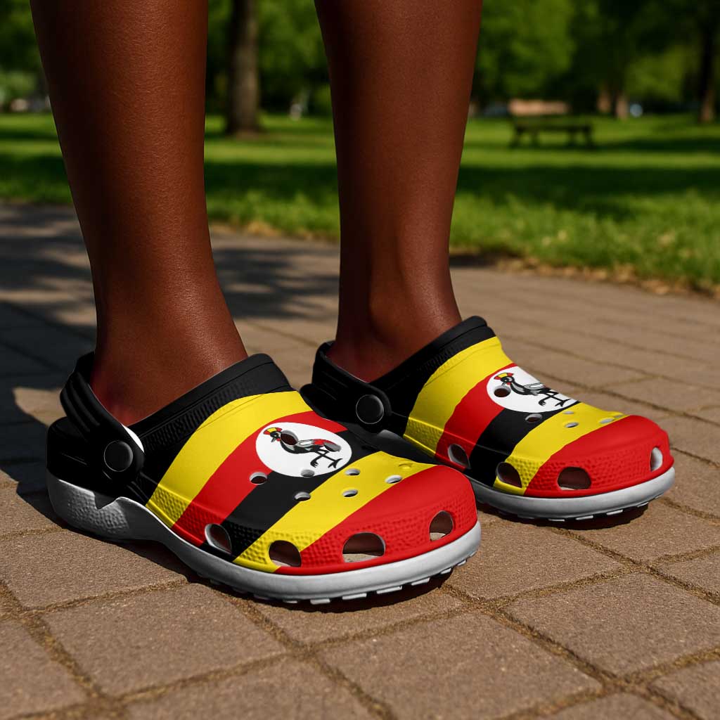 African Proud Uganda Flag Clogs Shoes - African Pride