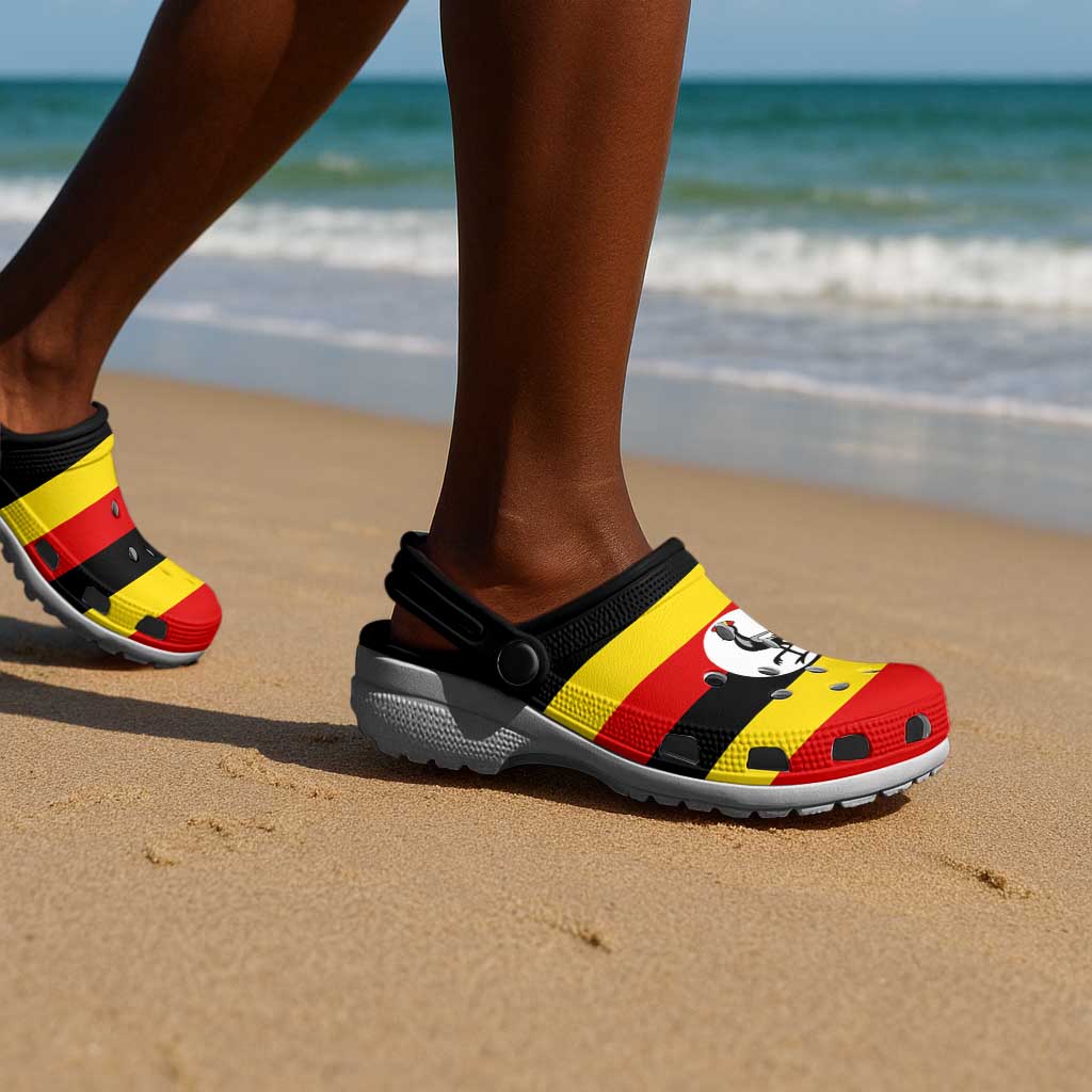 African Proud Uganda Flag Clogs Shoes - African Pride