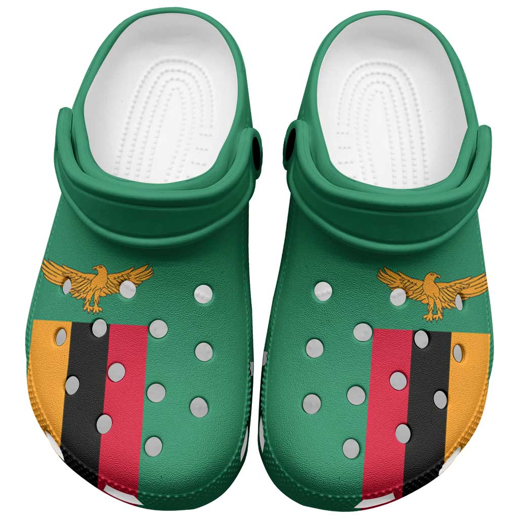 African Proud Zambia Flag Clogs Shoes - African Pride