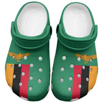 African Proud Zambia Flag Clogs Shoes - African Pride