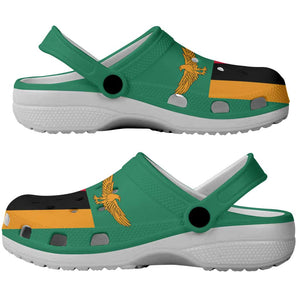 African Proud Zambia Flag Clogs Shoes - African Pride