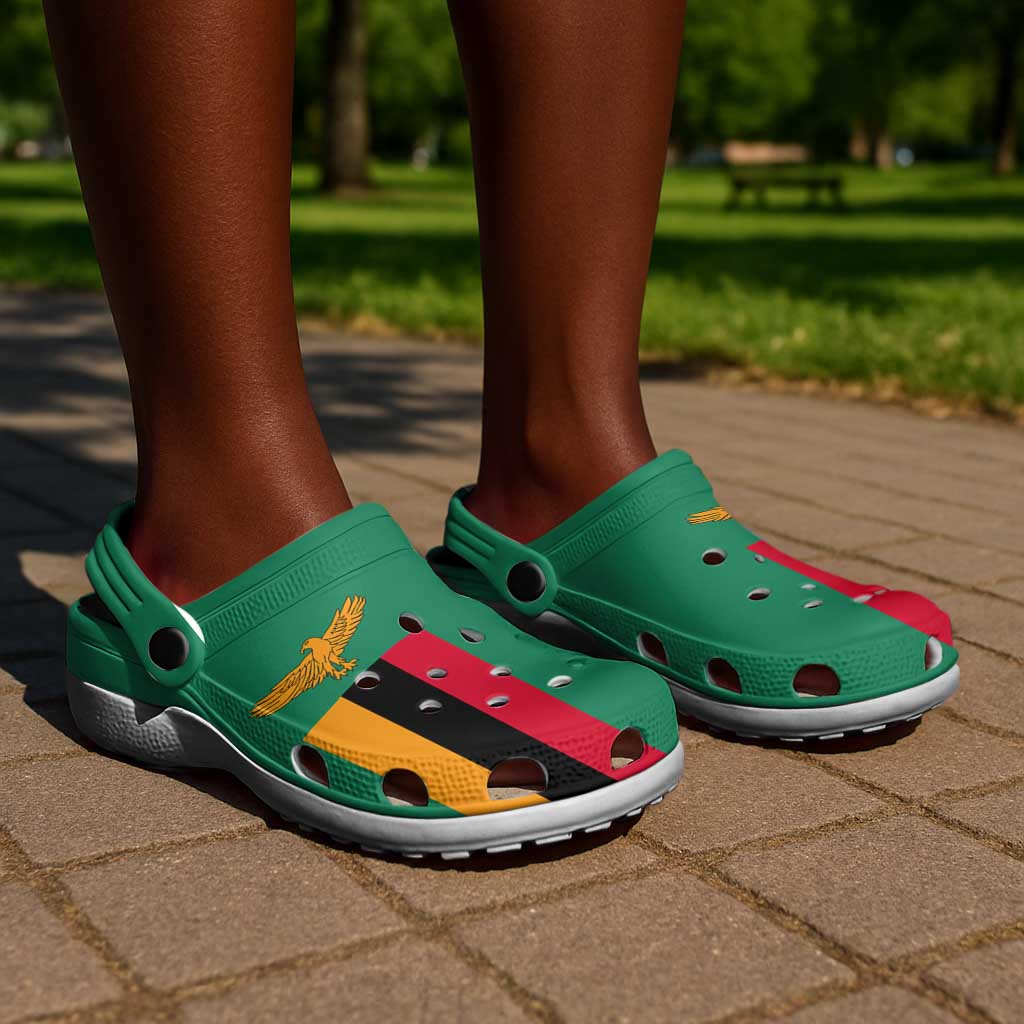 African Proud Zambia Flag Clogs Shoes - African Pride
