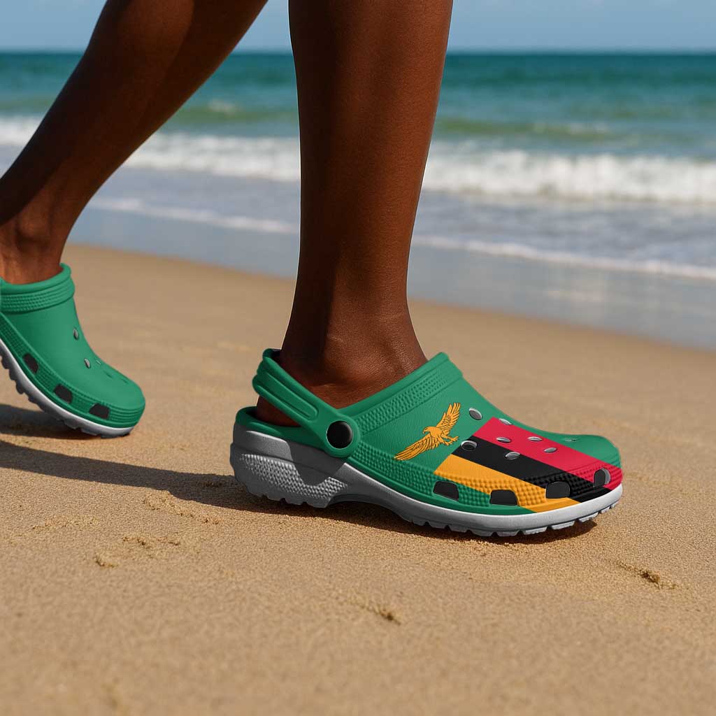 African Proud Zambia Flag Clogs Shoes - African Pride