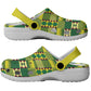African Sika Fre Mogya Kente Pattern Clogs Shoes - African Pride
