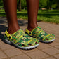 African Sika Fre Mogya Kente Pattern Clogs Shoes - African Pride