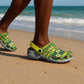 African Sika Fre Mogya Kente Pattern Clogs Shoes - African Pride
