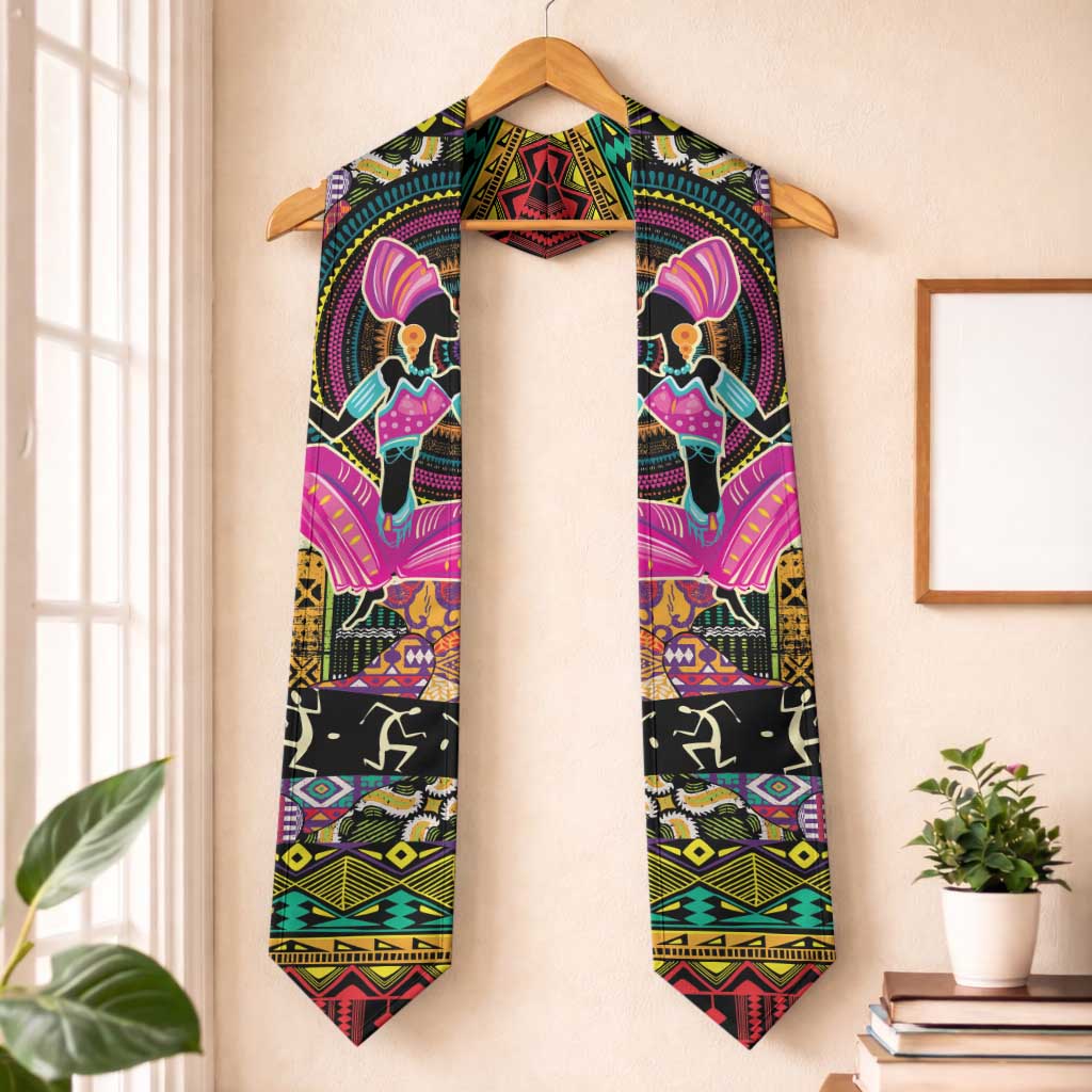 African Women Ethnic Motifs Graduation Stole