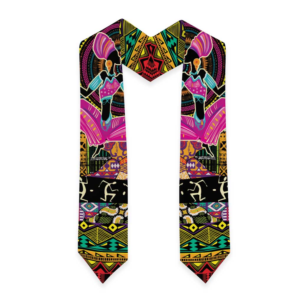 African Women Ethnic Motifs Graduation Stole
