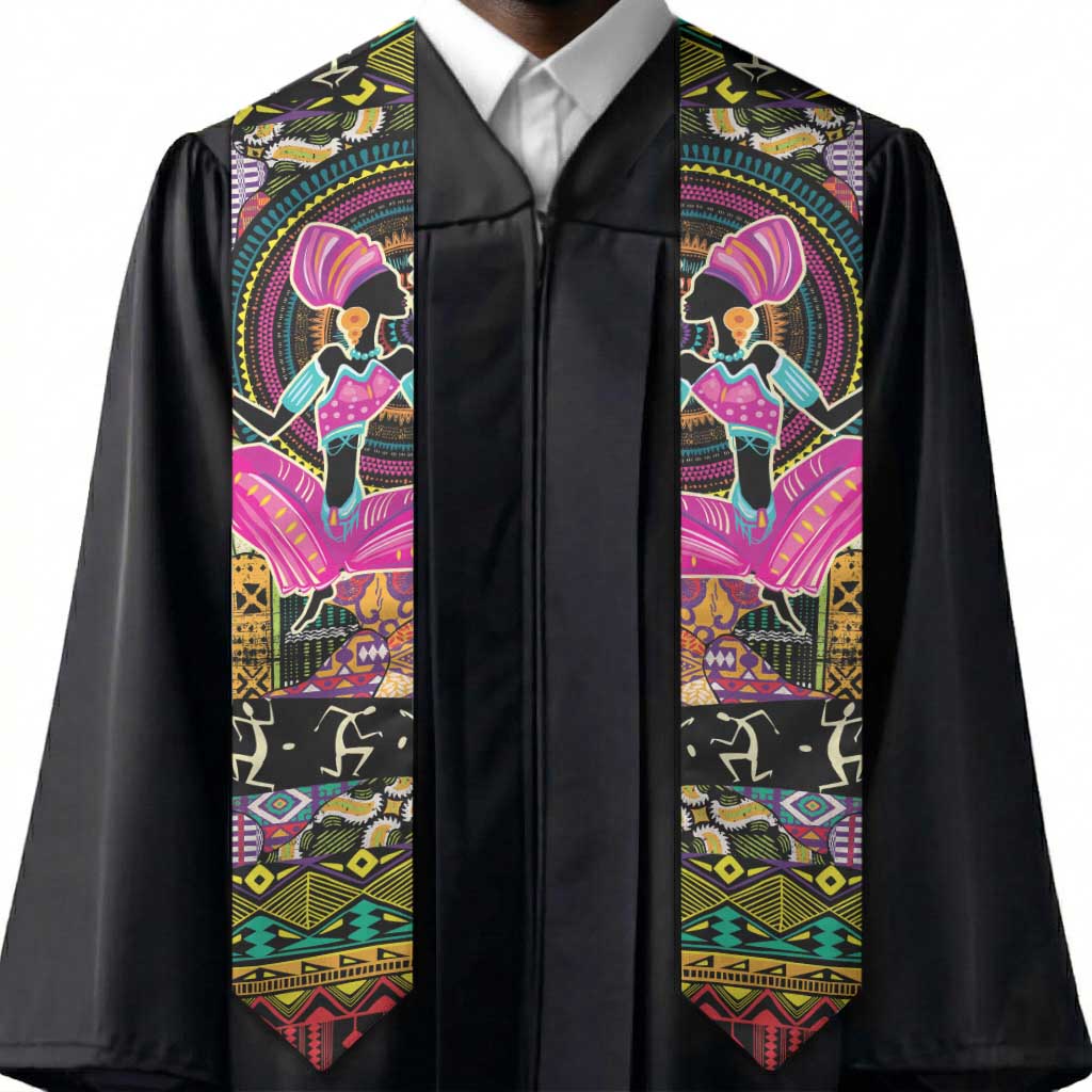 African Women Ethnic Motifs Graduation Stole