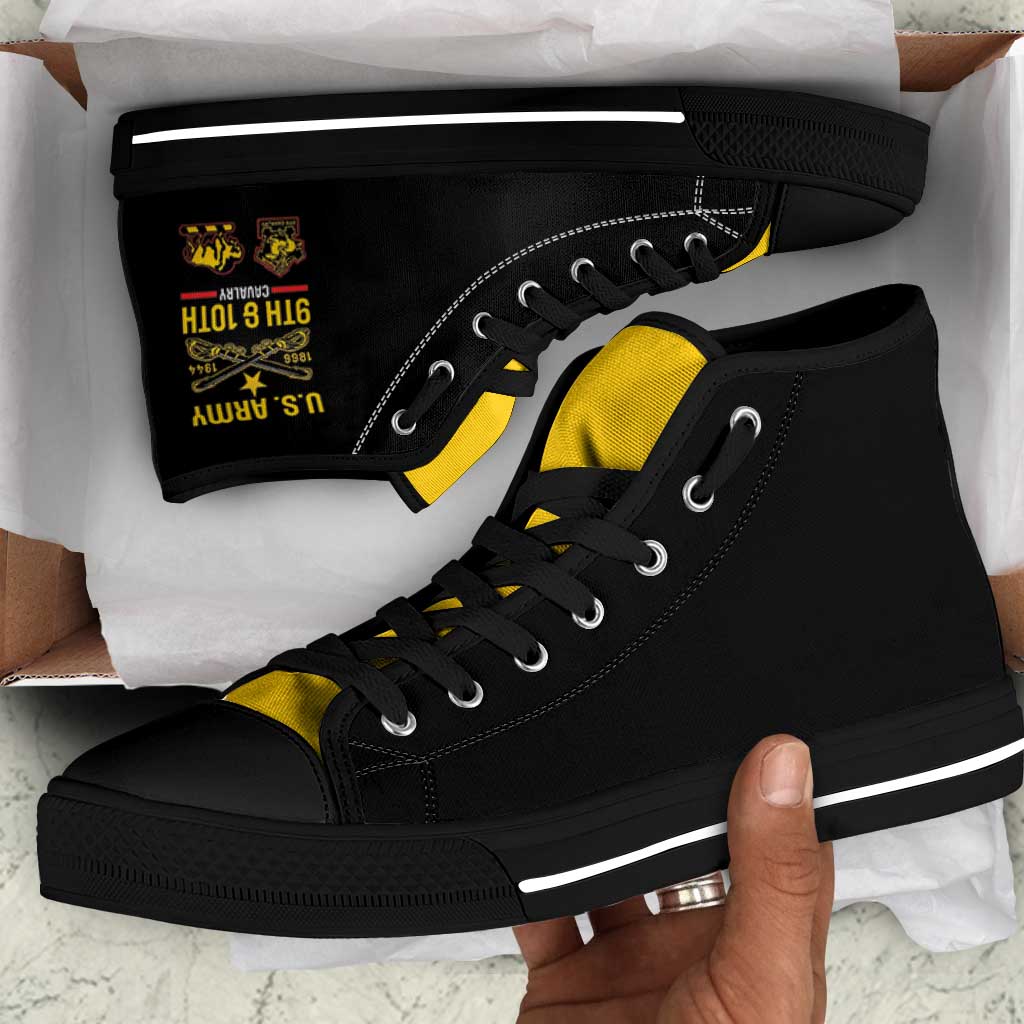 Afro-Americans Buffalo Soldiers High Top Shoes 9th and 10th Cavalry Regiment - African Pride