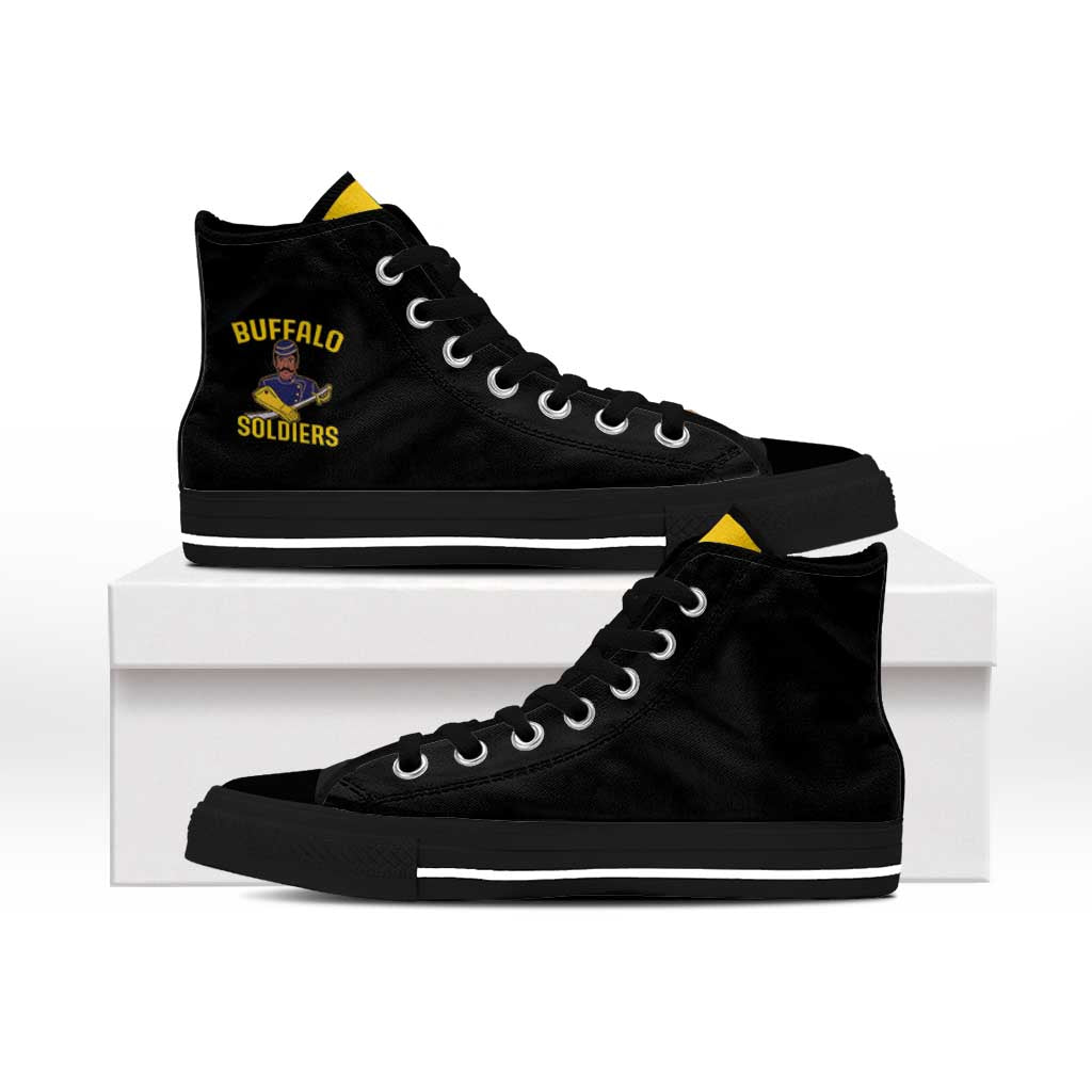 Afro-Americans Buffalo Soldiers High Top Shoes 9th and 10th Cavalry Regiment - African Pride