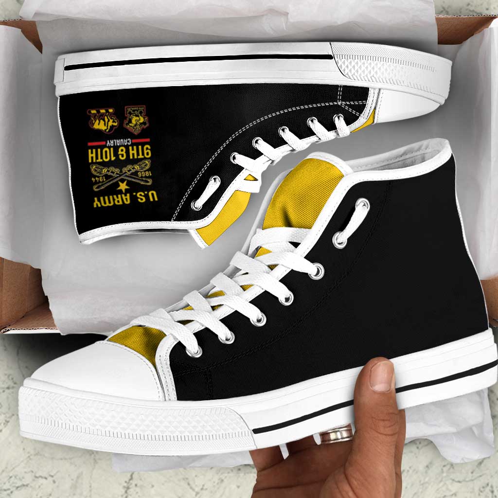 Afro-Americans Buffalo Soldiers High Top Shoes 9th and 10th Cavalry Regiment - African Pride