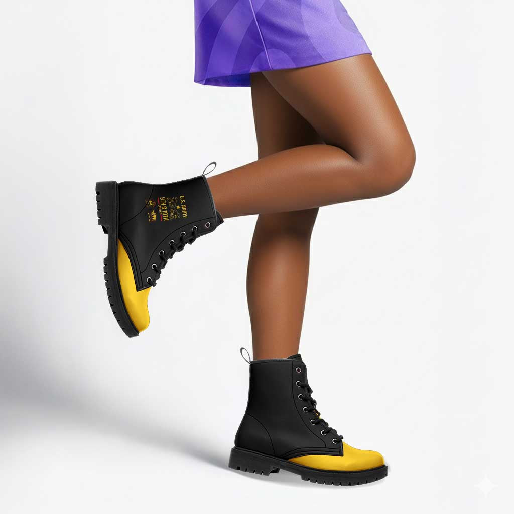 Afro-Americans Buffalo Soldiers Leather Boots 9th and 10th Cavalry Regiment - African Pride