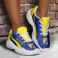 Afro Curacao 2026 Football Chunky Sneakers Go Blue Wave Grunge Curve Stylized - African Pride