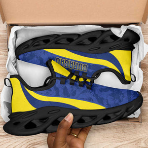 Afro Curacao 2026 Football Clunky Sneakers Go Blue Wave Grunge Curve Stylized - African Pride