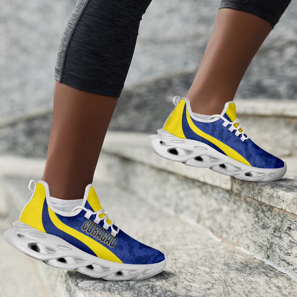 Afro Curacao 2026 Football Clunky Sneakers Go Blue Wave Grunge Curve Stylized - African Pride