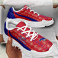 Afro Haiti 2026 Football Chunky Sneakers Les Grenadiers Veve Vodou Red Curve Stylized - African Pride