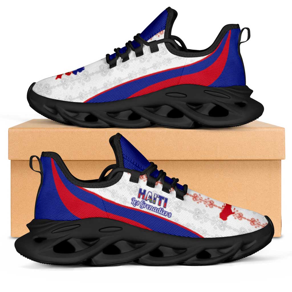 Afro Haiti 2026 Football Clunky Sneakers Les Grenadiers Veve Vodou White Curve Stylized - African Pride