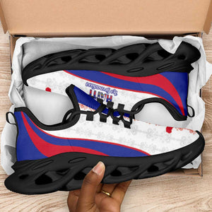Afro Haiti 2026 Football Clunky Sneakers Les Grenadiers Veve Vodou White Curve Stylized - African Pride