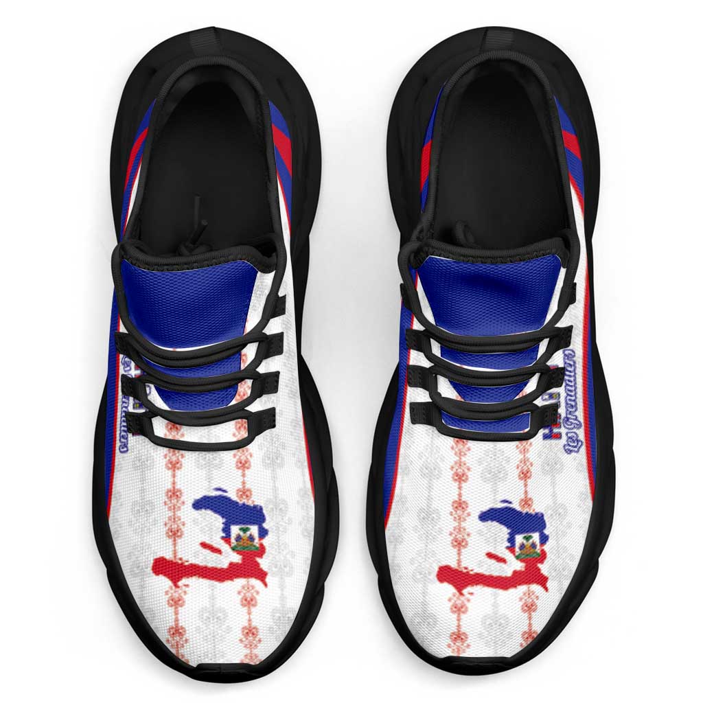 Afro Haiti 2026 Football Clunky Sneakers Les Grenadiers Veve Vodou White Curve Stylized - African Pride