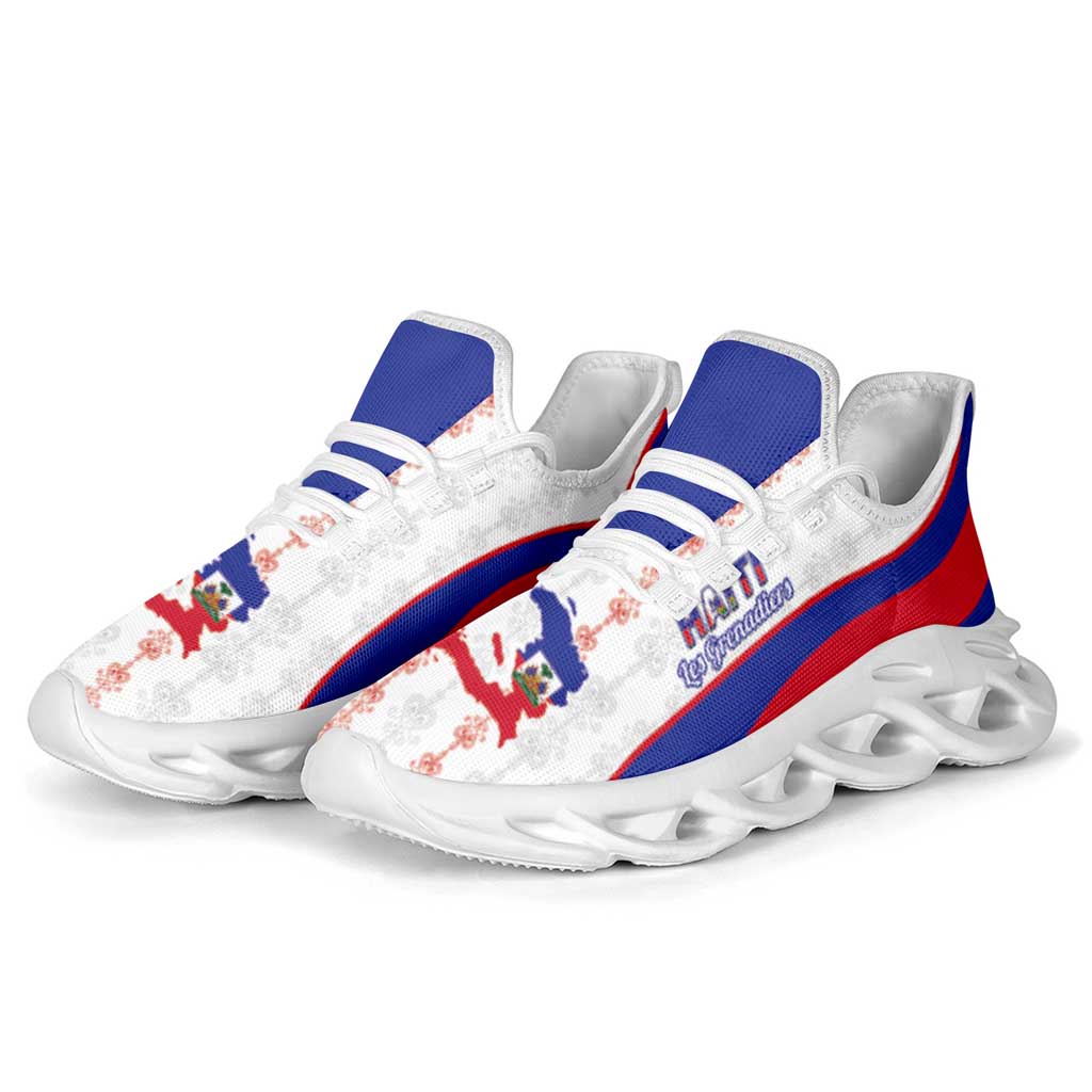 Afro Haiti 2026 Football Clunky Sneakers Les Grenadiers Veve Vodou White Curve Stylized - African Pride