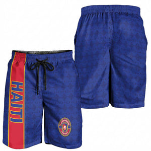 Afro Haiti Football Shorts for Men Le Rouge et Bleu Sporty Style - African Pride