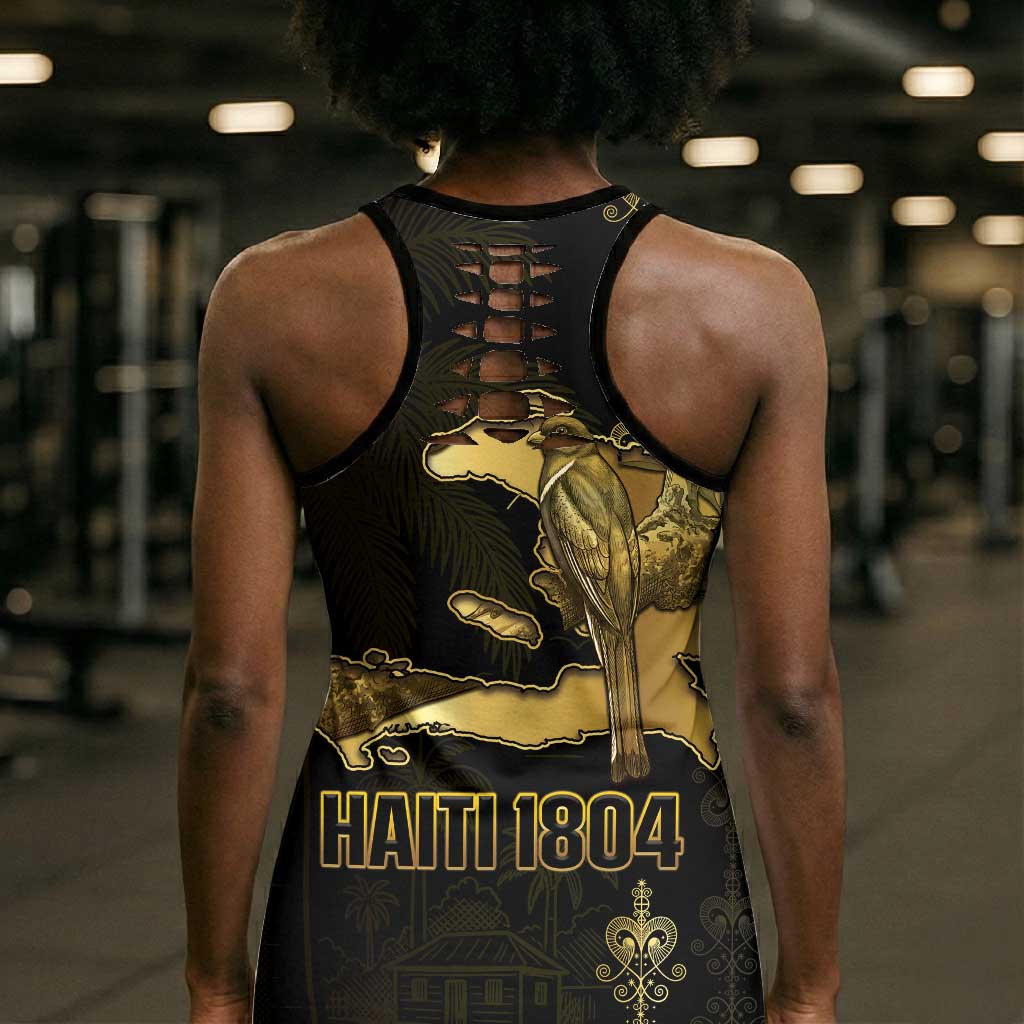 Afro-Haitians Ayiti Cherie Hollow Tank Top Haiti Map Kanson Wouj Veve Vodou