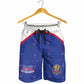 Afro-Haitians Football Pride Shorts for Men Les Grenadiers Veve Vodou Blue Version - African Pride