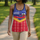 Afro-Haitians Hollow Tank Top Proud Ayiti Veve Vodou Royal Palm Leaves - African Pride