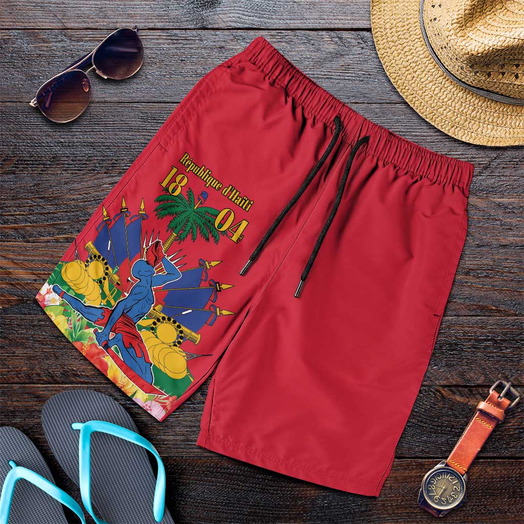 Afro-Haitians Independence Day Shorts for Men Le Marron Inconnu Unity Makes Strength - African Pride