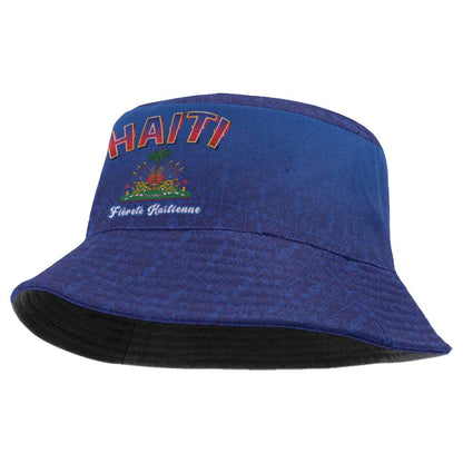 Afro-Haitians World Football 2026 Bucket Hat Haiti est de Retour Blue Voodoo Veve Spirits - African Pride