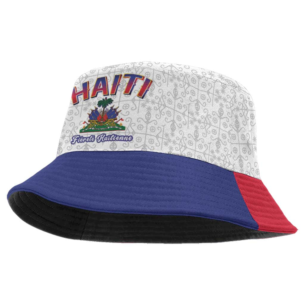 Afro-Haitians World Football 2026 Bucket Hat Haiti est de Retour White Voodoo Veve Spirits - African Pride