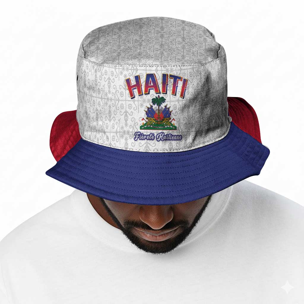 Afro-Haitians World Football 2026 Bucket Hat Haiti est de Retour White Voodoo Veve Spirits - African Pride
