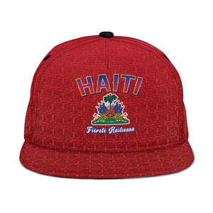 Afro-Haitians World Football 2026 Snapback Cap Haiti est de Retour Red Voodoo Veve Spirits - African Pride