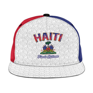 Afro-Haitians World Football 2026 Snapback Cap Haiti est de Retour White Voodoo Veve Spirits - African Pride