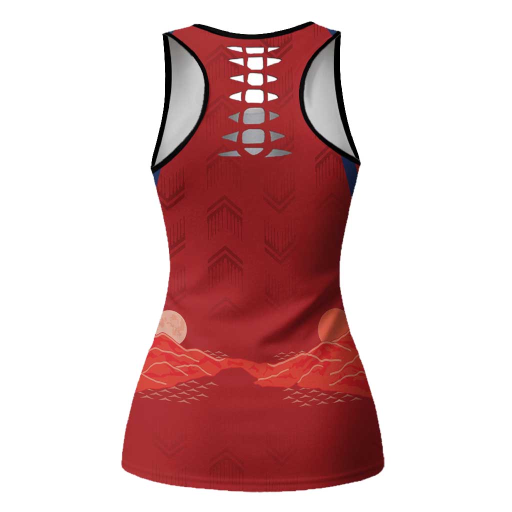 Afro-Panama Football 2026 Hollow Tank Top La Marea Roja Making History - African Pride