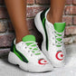 Algeria 2026 Football Chunky Sneakers Go Greens Islamic Pattern Curve Stylized - African Pride