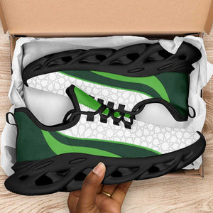 Algeria 2026 Football Clunky Sneakers Go Greens Islamic Pattern Curve Stylized - African Pride
