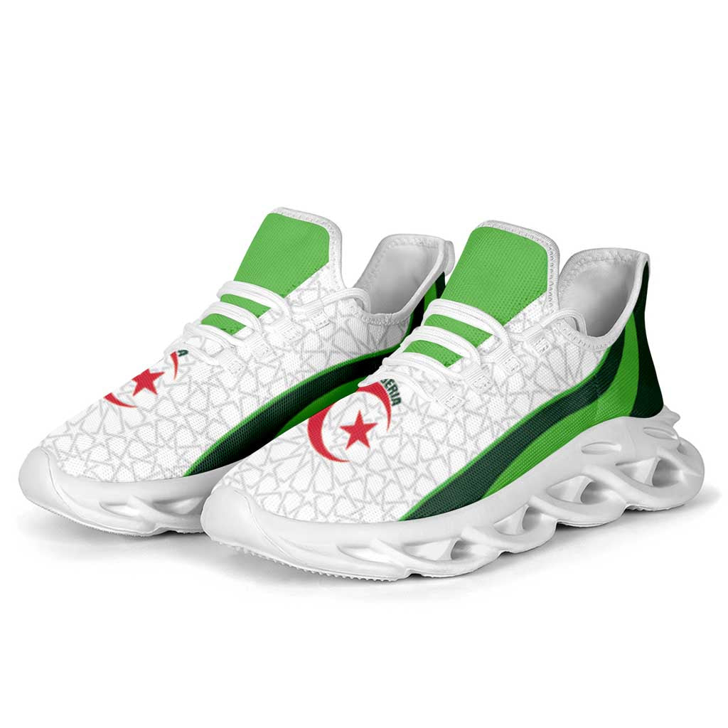 Algeria 2026 Football Clunky Sneakers Go Greens Islamic Pattern Curve Stylized - African Pride