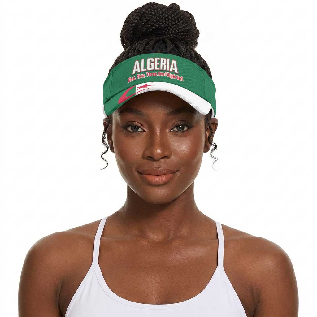 Algeria 2026 Football Sun Visor Cap One Two Three Viva L'algerie
