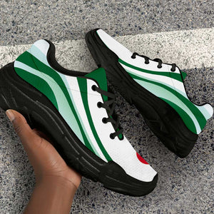 Algeria Football Chunky Sneakers Flag-Inspired Curve Style
