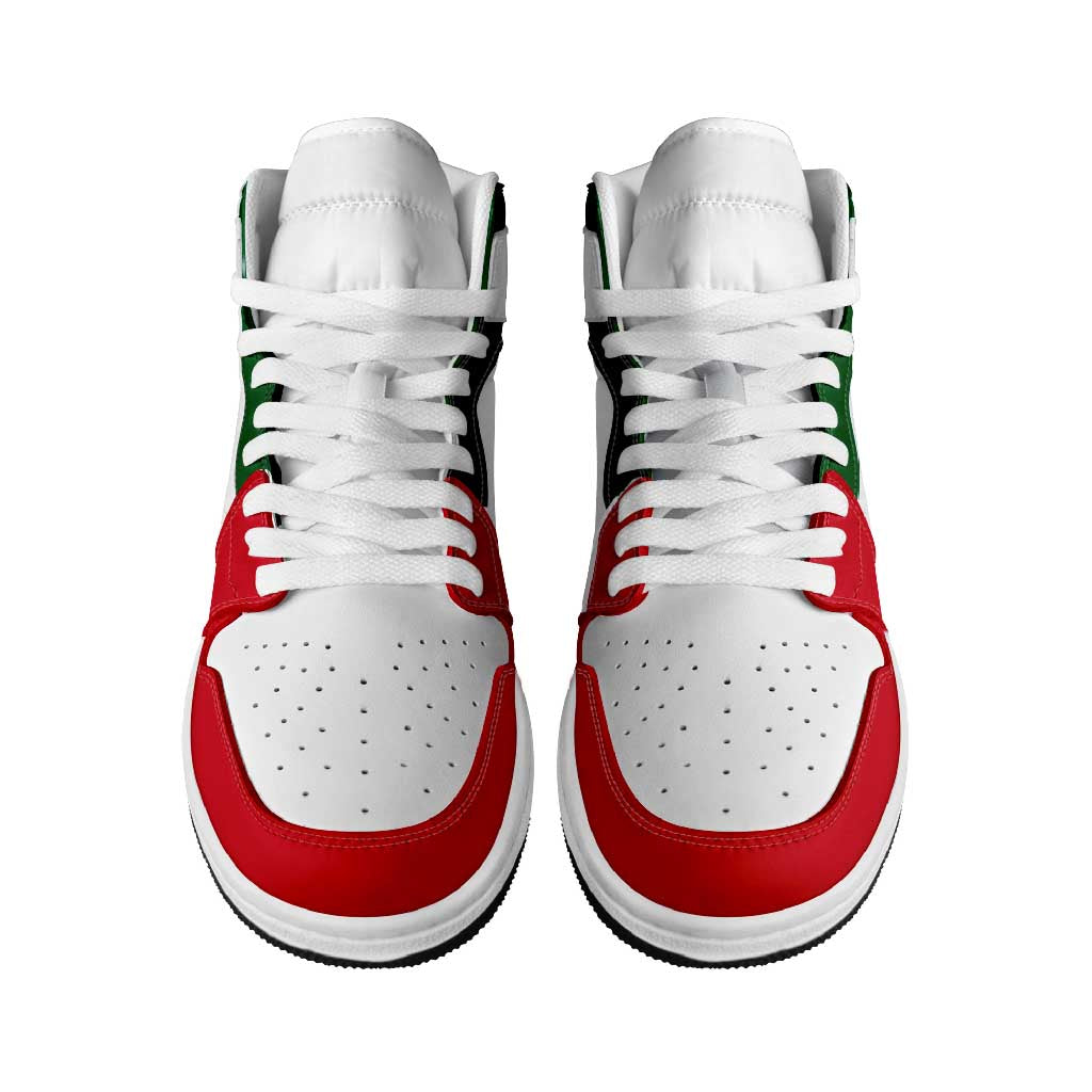 Algeria High Sneakers AJ1 Classic National Flag Style - African Pride
