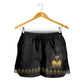 Ayiti 222nd Independence Day Anniversary Shorts for Women Haiti Gold VeVe Pattern - African Pride