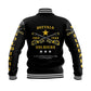 Personalized Buffalo Soldiers Baseball Jacket African American Military Simple Style - Black  - African Pride