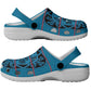 Basotho Blanket Clogs Shoes Lesotho Kharetsa Seanamarena Heritage - Blue - African Pride