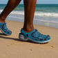 Basotho Blanket Clogs Shoes Lesotho Kharetsa Seanamarena Heritage - Blue - African Pride