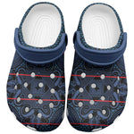 Basotho Blanket Clogs Shoes Lesotho Motlatsi Seanamarena Heritage - Blue - African Pride
