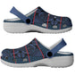 Basotho Blanket Clogs Shoes Lesotho Motlatsi Seanamarena Heritage - Blue - African Pride